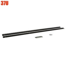 2 Pcs 37U Wall Mount Server Cabinet Vertical Rail Adjustable Swing Out & Fixed picture