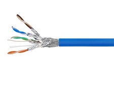 Monoprice Cat8 Cable 250ft Bulk Blue 22AWG 40G For Ethernet Switch Modem Router picture