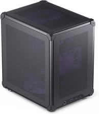 C6 Black Mini MATX Mesh PC Case,Simple Compact Desktop Micro ATX Chassis,Upper C picture