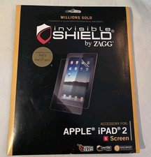 APPLE IPAD 2 & 3rd Gen Invisible Sheild Screen Protector By Zagg Sealed In Box picture