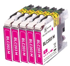 5 PK MAGENTA Premium Ink fits Brother LC203 MFC-J680DW MFC-J885DW MFC-J4420DW picture