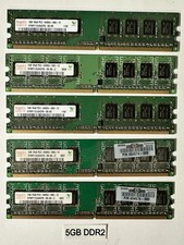 5GB (5x1GB) DDR2 RAM PC2-6400 800MHz Desktop DIMM Hynix Lot Tested Working picture