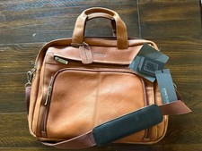 NWT Kenneth Cole Reaction Leather PC Bag with Strap picture