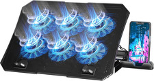 Laptop Cooling Pad for 12-15.6 Inch, 6 Cooler Fans with Blue Lights, Laptop Cool picture