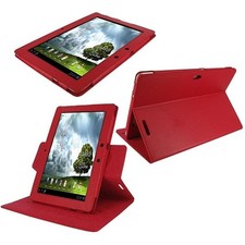 rooCASE for ASUS Transformer Prime - Dual-View Leather Case Cover Red Lot C11 picture