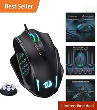 Ergonomic M908 Gaming Mouse - 18 Programmable Buttons & 12,400 DPI Sensitivity picture