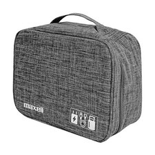 Maxell Soft Shell Electronic Carrying Case with Mesh Pockets, for USBs, Gray picture