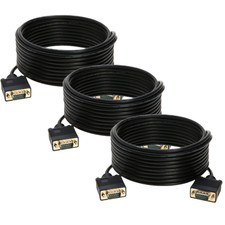 3 pcs 50ft SVGA VGA Cable Male to Male M/M Monitor Cord TV HDTV Full HD15 Laptop picture