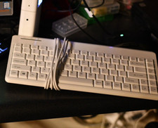PERIBOARD-409 PW Wired PS 2 Mini Keyboard White US English Layout, NEW picture
