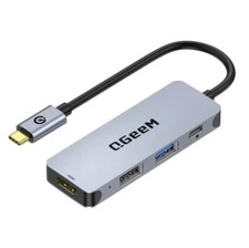 QGeeM 4-in-1 USB C Hub Adapter With 4K USB C To HDMI Hub, 100W Power M4V03  picture