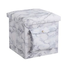 Urban Lifestyle Collapsible Storage Ottoman with Laptop Stand Tray Lid and St... picture