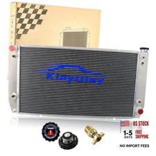 3 Row Aluminum Radiator Compatible with 3 Row AA5052 Aluminum Radiator+CNC Cap picture