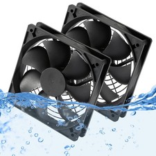 2-Pack IP67 Waterproof Silent 12V DC Cooling Fan - 120mmx25mm 4.72inch High-Spee picture