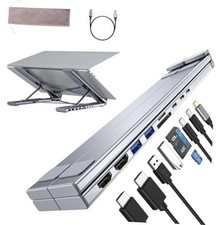 M91 Laptop Docking Station Dual Monitor Stand, 9 in 1 USB C Hub 2 9-in-1 Stand picture