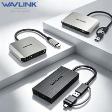 WAVLINK USB C to Dual HDMI Hub 4K@60Hz HDMI Adapter Dual Monitors Adapter picture