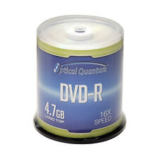 100 Optical Quantum 16X 4.7 GB DVD-R Logo Top Disc Blank Media OQDMR16LT-BX picture