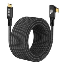 CABLEDECONN Long USB C 3.2 Gen-2 240W Extension 5M 16.5FT 5 m USB 3.2 90° Elbow picture