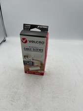 Velcro Mountable Cable Sleeves 2 Pack White 8in x 4 3/4in Adhesive Organizer picture