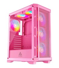 Hydra Pink Mid Tower PC Case with ARGB Fans High Performance Cooling and Cabl... picture