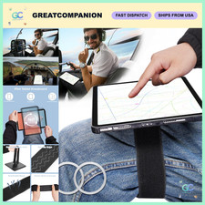 Adjustable Magnetic Kneeboard for iPad - Lap Mount, Pilot Accessory, Black picture