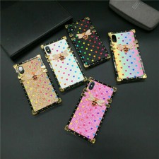 Diamond Love Bee Squarenes Cover Case For S26 S23 S24 S25 FE Z Flip 3 4 5 6 7 5G picture