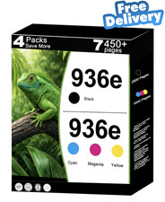 4pk 936e Ink Cartridges for HP 936 XL 936XL Combo OfficeJet 9122e w/ V26.1 Chip picture