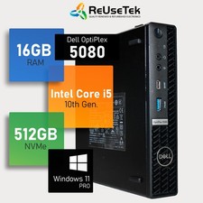 Dell Optiplex 5080 Micro PC Intel i5-10500T 2.3GHz 16GB RAM 512GB NVMe Win 11P picture