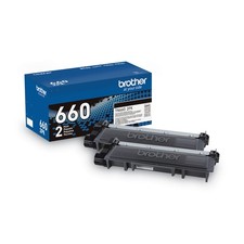 Brother TN6602PK High-Yield Toner, 2,600 Page-Yield, Black, 2/Pack picture