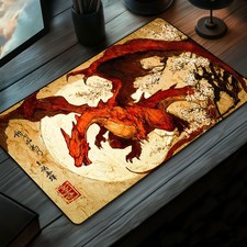 Chosen Dragon TCG Playmat and Gaming Mousepad, Japanese Fantasy Dragon picture