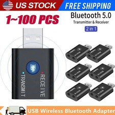 Bluetooth 5.0 2in1 Transmitter Receiver Car Wireless Audio Adapter USB 3.5mm lot picture