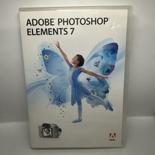 Adobe Photoshop Elements 7 software CD 2007  plus bonus scapper's guide CD picture