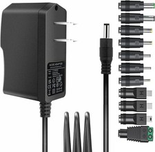 Universal 5V 2A Power Adapter with 11 DC Plug Tips AC to DC Charger picture