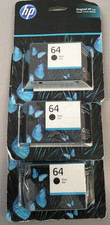 3pcs Genuine HP 64 Black Ink Cartridges picture