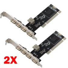 2X PCI 32bit to 4+1 ports USB2.0 Expansion Controller Card PCI 5x USB2.0 NEW picture