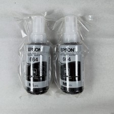 Lot of 2 EPSON 664 EcoTank Ink Ultra-high Capacity Bottle - Black / New Sealed picture