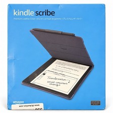 NEW SEALED AMAZON KINDLE SCRIBE PREMIUM LEATHER COVER TUNGSTEN GREY 2022 picture