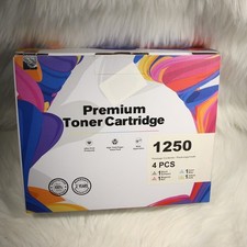 Ezink 1250 Toner 4‑Pack – Open Box, Expired 2024, Cartridges Sealed Unused picture