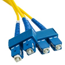 15 PACK LOT 15m SC-SC Duplex 9/125 OS2 Singlemode Fiber Cable OFNR Yellow 50FT picture