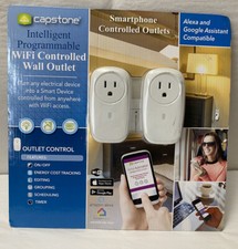 Capstone Intelligent Programmable WiFi Controlled Wall Outlet Smartphone 2-PACK picture