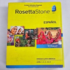 Rosetta Stone Spanish Latin America Levels 1 2 3 4 5 Totale PC Mac Box Set picture