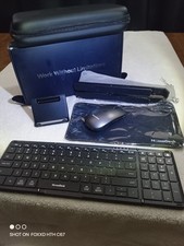 NomaDesk DeskMate Pro Foldable Bluetooth Keyboard Mouse Combo Travel Workstation picture