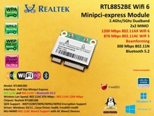 Wifi 6 Mpcie Minipci-express 802.11AC/AX WiFi + Bluetooth 5.2 RTL8852BE AX1800 picture