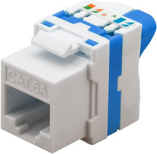 Cat6A 180-Degree Keystone Jack Solid Wire 25-Pack picture