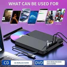 7-in-1 Slim External CD DVD Drive USB 3.0 Reader Writer Burner Player For Laptop picture