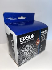 Epson 252XL Black High Yield Printer Ink OEM Genuine Sealed Exp 08/2019 picture