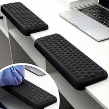 2 PCS LShaped Desk Elbow Pad Set Edge Cushion Memory Foam Wrist Rest Black picture