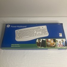 Vintage GE 97764PS2 Power Keyboard Windows 98 Era W/ Num Pad White Open Box picture