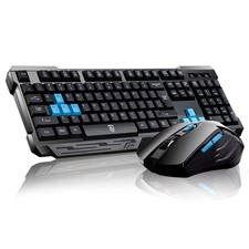 Keyboard Combos,Waterproof Multimedia 2.4GHz Wireless Gaming Keyboard with US... picture
