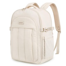 MOSISO 30L Travel Backpack for Women, 16.93 x 11.81 x 9.45 inches, Sand picture