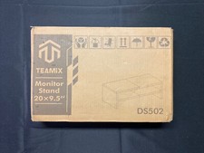 TEAMIX 2 Tiers Wooden Desktop Monitor Stand Riser 20 Inch 2 tiers, White picture